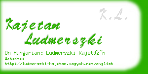 kajetan ludmerszki business card